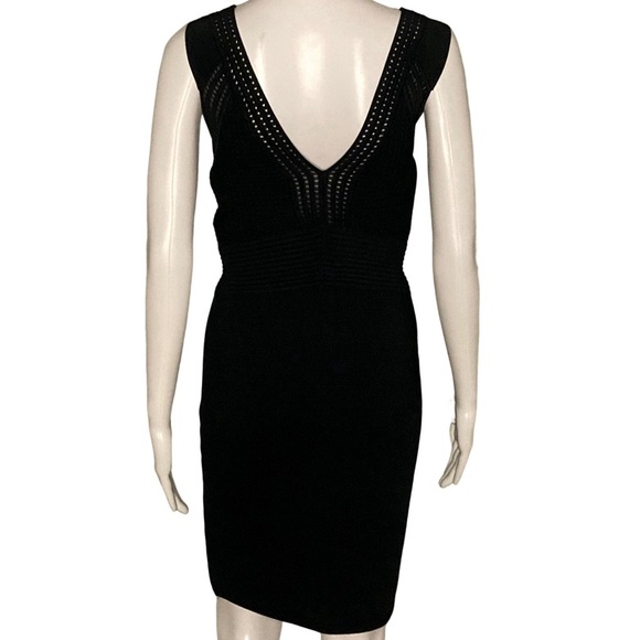 NWT Diane Von Furstenberg Barcelona Black Heavy Knit Zip Front Dress - Sz P - Picture 6 of 16